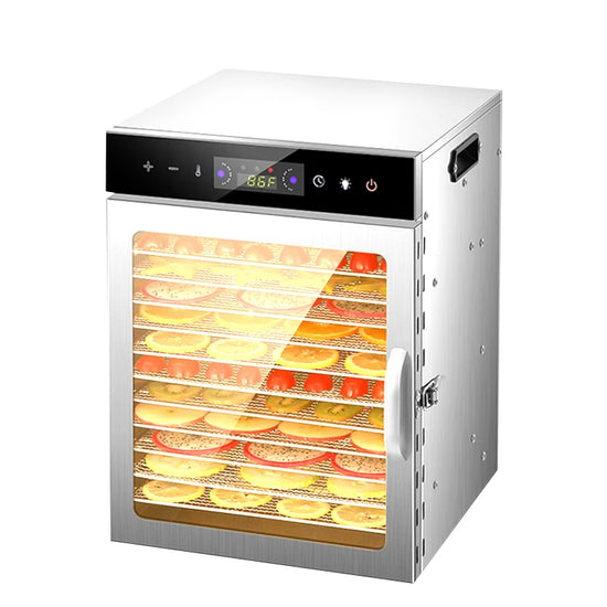 Wallepac Stainless Steel Commercial Meat Drying Machine Industrial Coffee Beans Fruits Food Dehydrator Machine for Vegetables