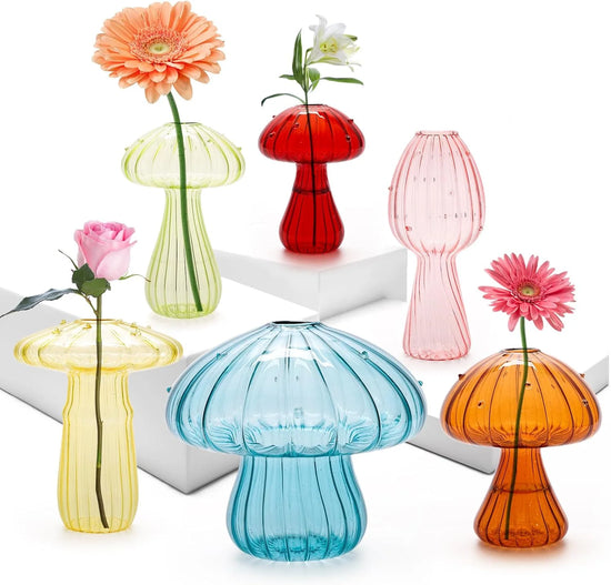 Mushroom Glass Vase Mini Propagation Set
